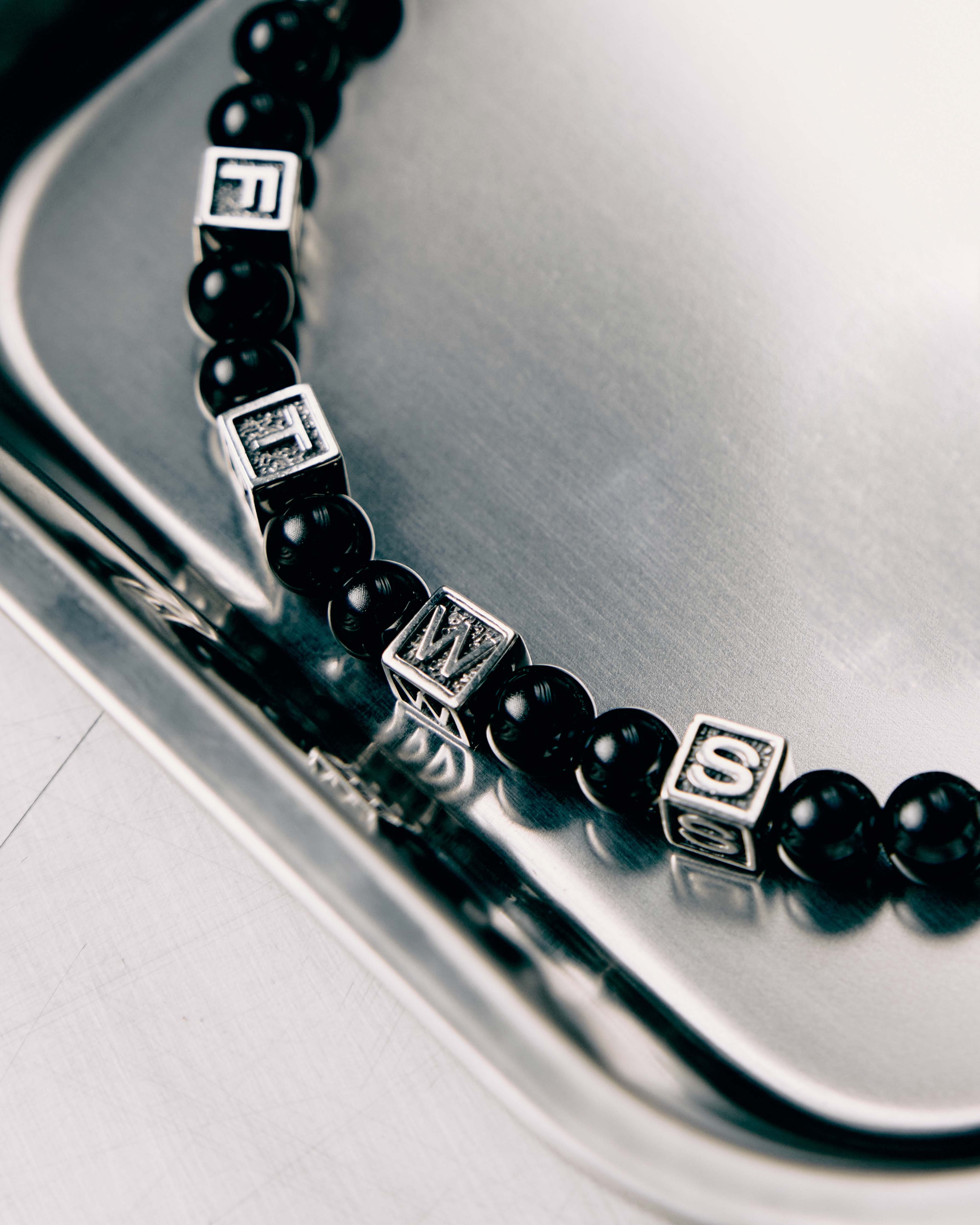 IKE アイケーイー BLACK ONYX BRACELET 012 [ _STAND FOR ] BLACK ONYX BRACELET - IKE Project ONLINE