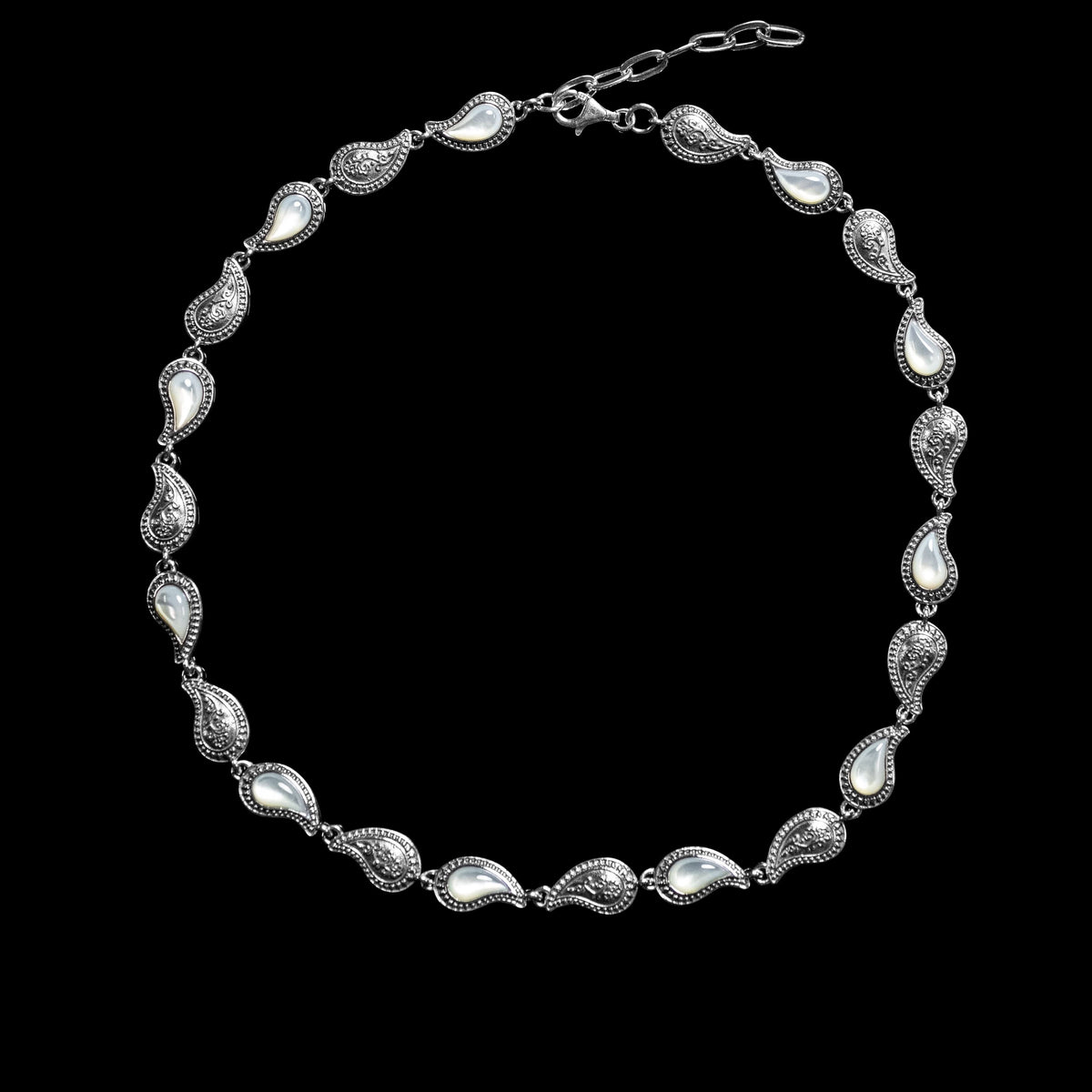 Paisley Inlay PAISLEY PEARL INLAY NECKLACE – For Those Who Sin