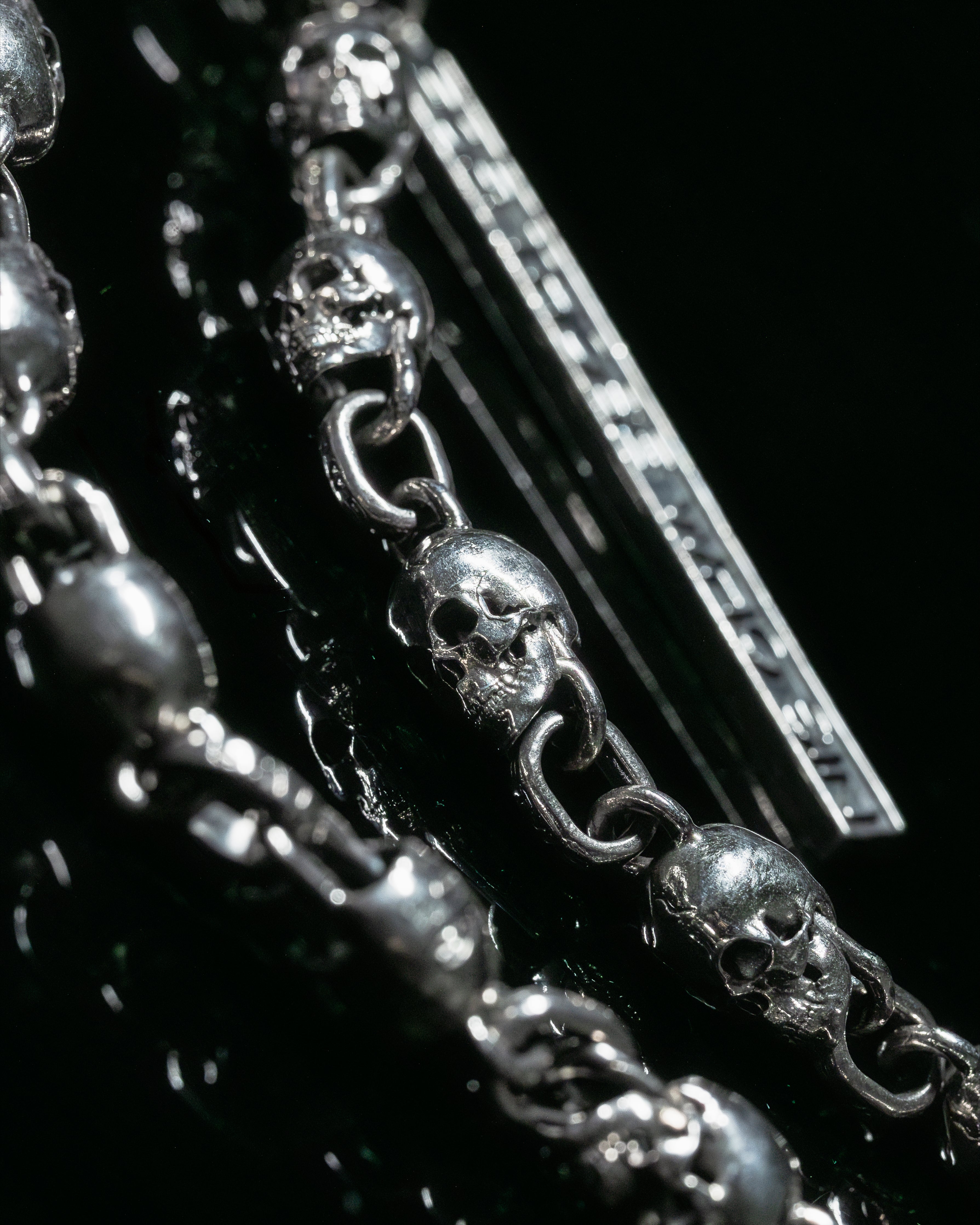 小物 silver925 skull wallet chain Solid 925 Sterling Silver Skull Wallet Chain Men's Biker at