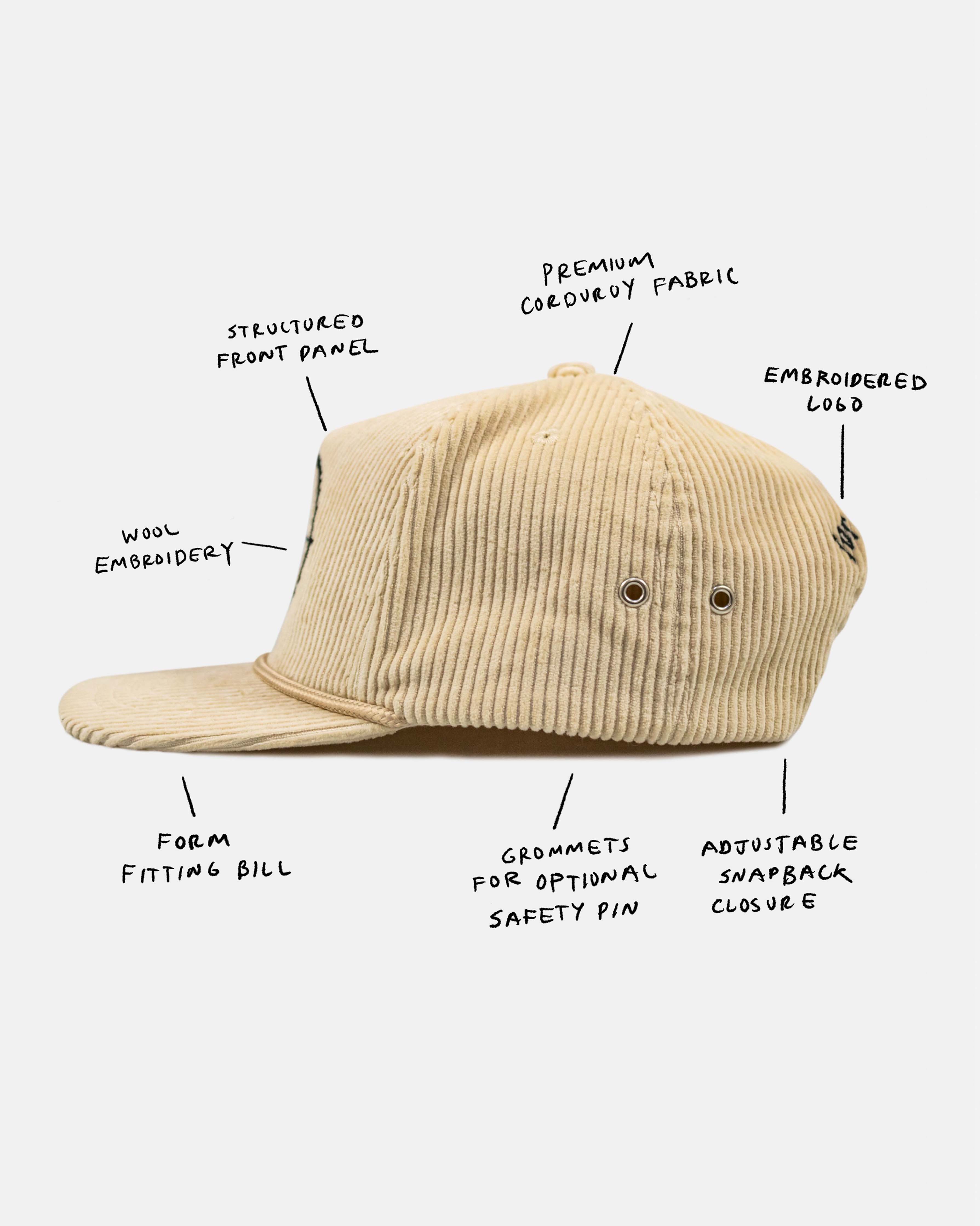 RED DOT CORDUROY HAT – For Those Who Sin