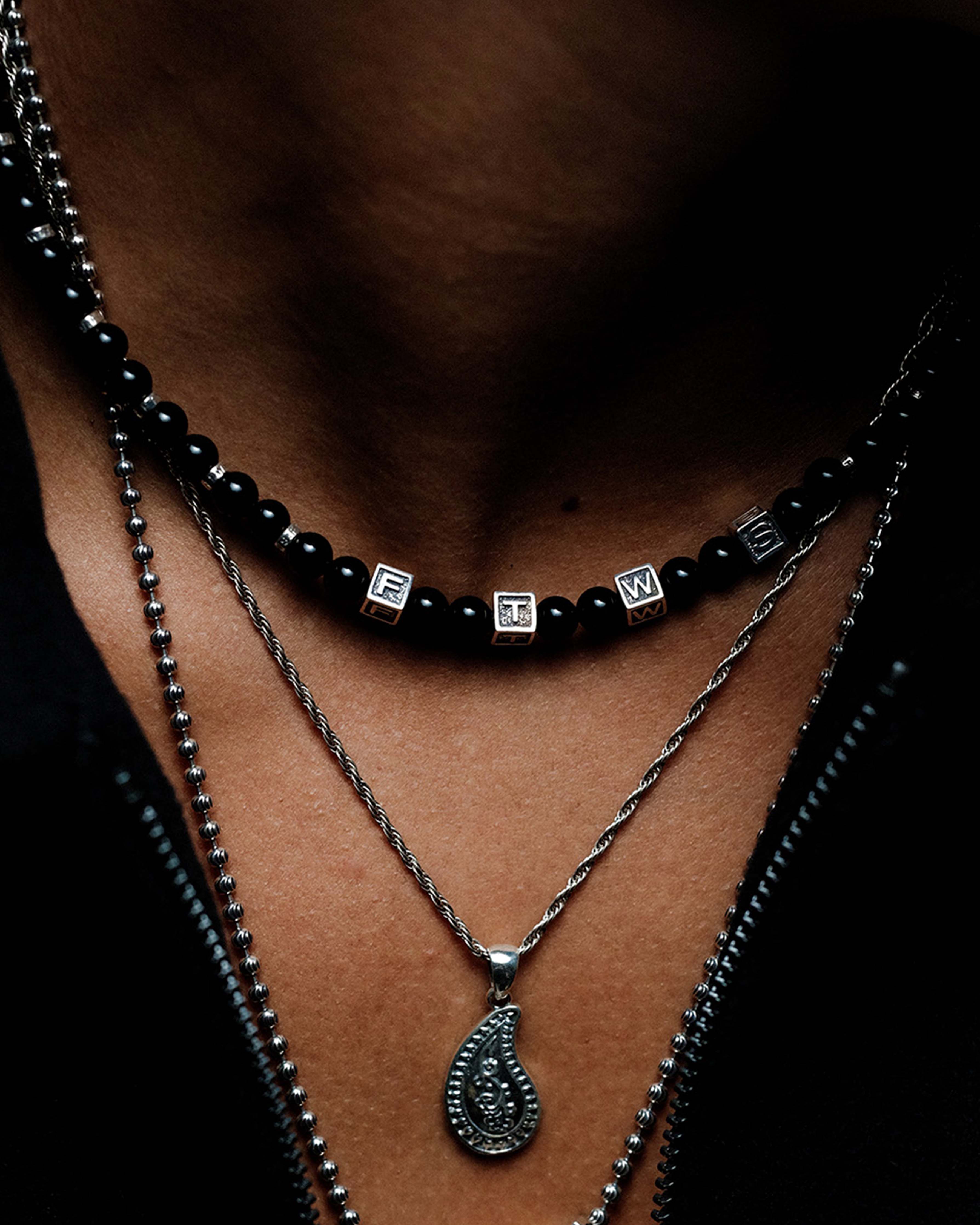 ネックレス・ペンダント [Retro finger] BLACK ONYX NECKLACE BLACK ONYX NECKLACE – For Those Who Sin